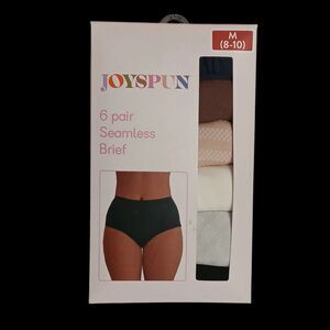 6-Pack Joyspun Hi Cut Brief Seamless Panties Women's Size M 8 - 10